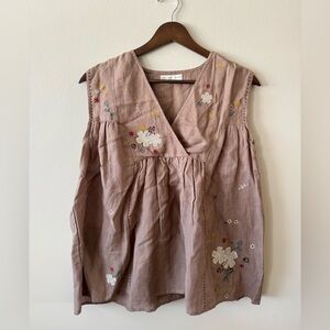 Embroidered Mauve Blouse
